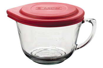 2 Quart Glass Batter Bowl with Lid
