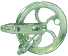 Ben-Mor ball bearing clothesline pulley — 6.5 inch OD zinc metal rustproof smooth operation