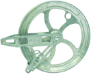 Ben-Mor 8 inch ball bearing clothesline pulley — large heavy duty wheel for long spans and heavy loads